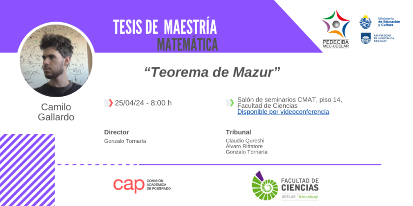 Defensa de Tesis de maestría - Camilo Gallardo - 25 de abril 2024