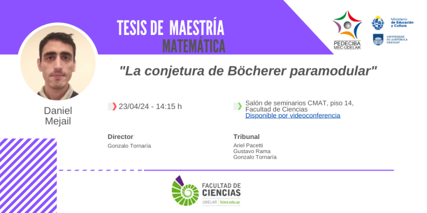 Defensa de Tesis de maestría - Daniel Mejail - 23 de abril 2024